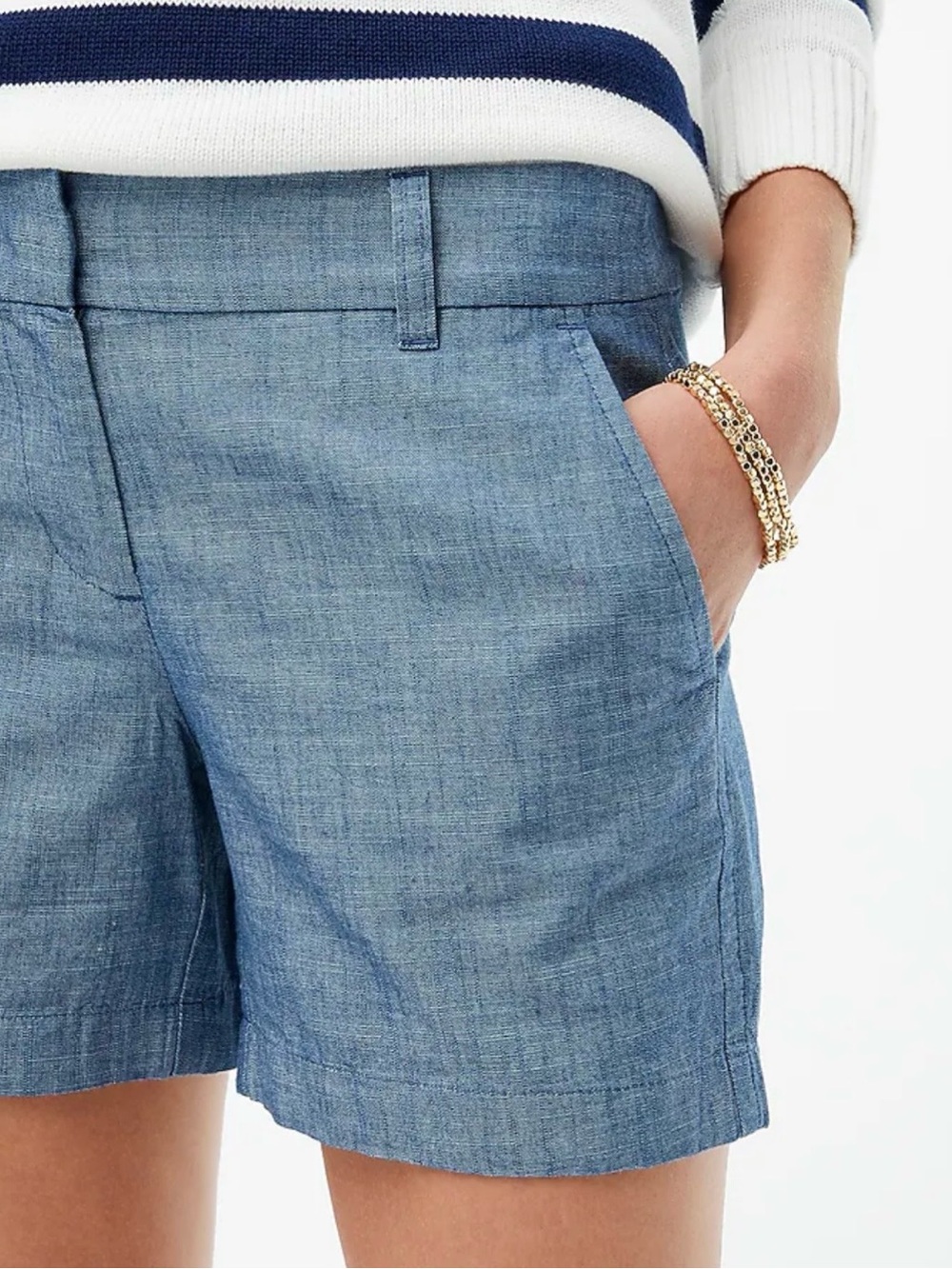 J. Crew Light Blue Linen-Blend Women's Shorts